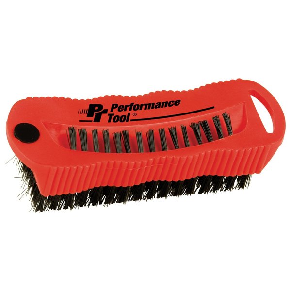 Performance Tool Red Nail And Hand Brush W9163